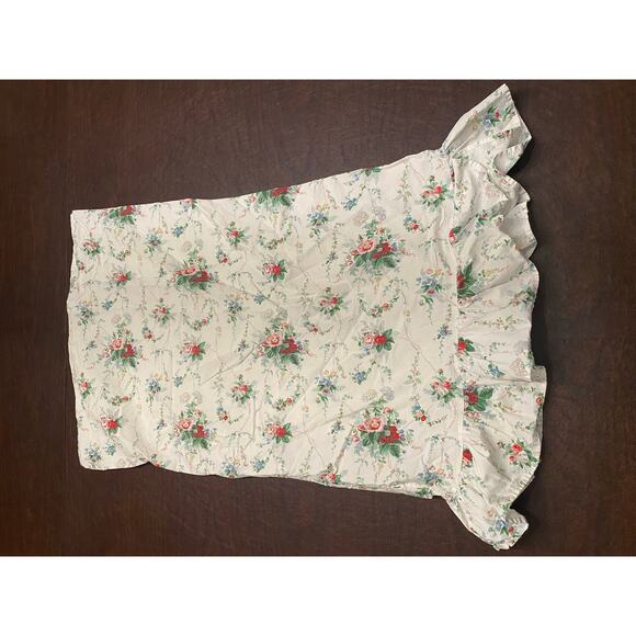 Vintage Ralph Lauren Floral Ruffle Pillowcase Standard 100% Cotton USA Made - Picture 2 of 7